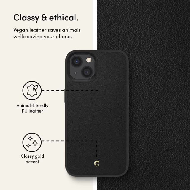 Чохол Spigen для iPhone 13 Cyrill Leather Brick Black (ACS03185)