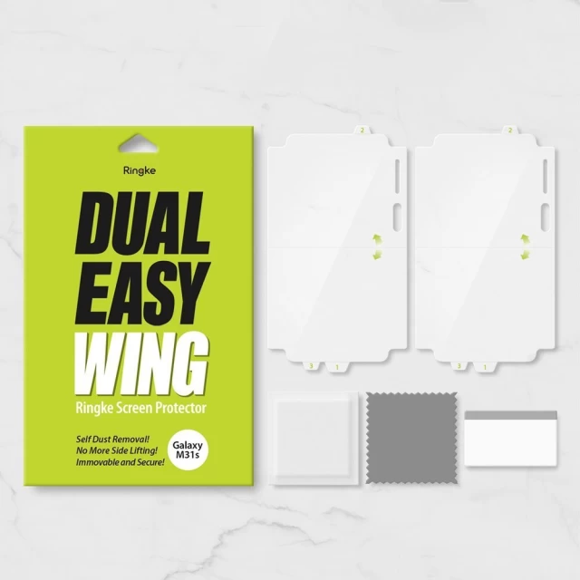 Защитная пленка Ringke Dual Easy Wing для Samsung Galaxy M31s (2 Pack) (DWSG0013)