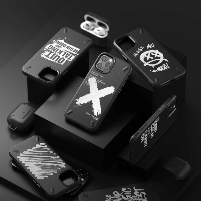 Чехол Ringke Onyx Design Graffiti для iPhone 12 Pro Max Black (OXAP0048)