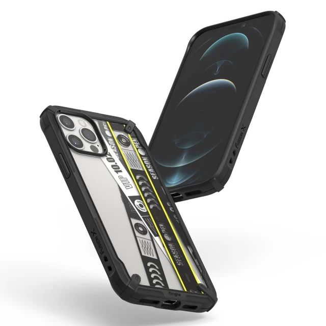 Чохол Ringke Fusion X Design Ticket Band для iPhone 12 Pro Max Black (XDAP0024)