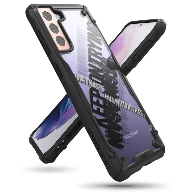 Чохол Ringke Fusion X Design Cross для Samsung Galaxy S21 Plus 5G Black (XDSG0053)