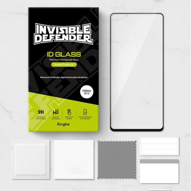 Защитное стекло Invisible Defender ID для Samsung Galaxy A72 Black (G4AS038)