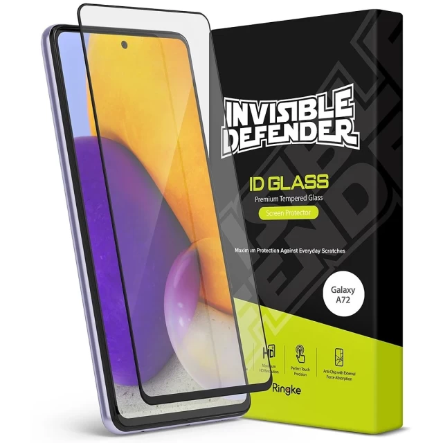 Защитное стекло Invisible Defender ID для Samsung Galaxy A72 Black (G4AS038)