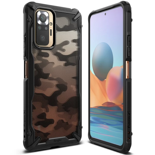 Чохол Ringke Fusion X Design Camo для Xiaomi Redmi Note 10 Pro Black (XDXI0023)