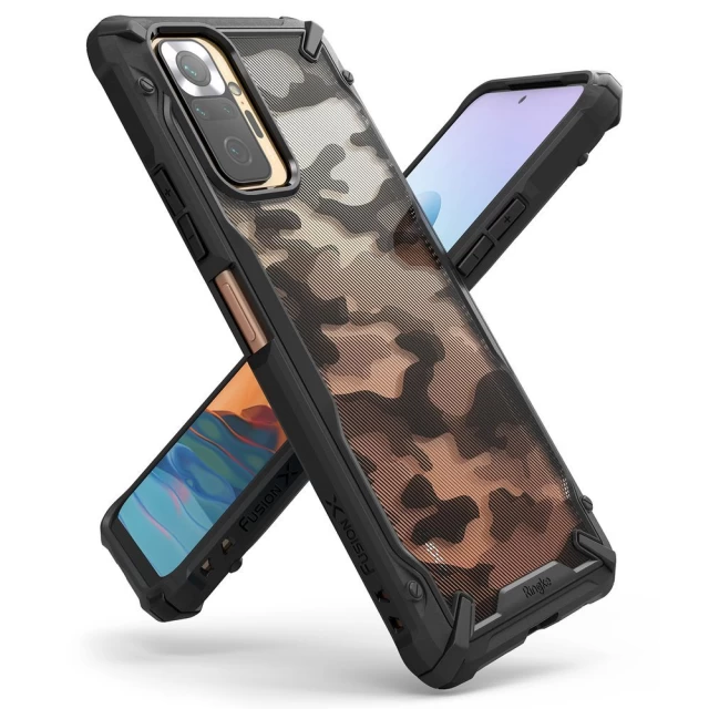 Чохол Ringke Fusion X Design Camo для Xiaomi Redmi Note 10 Pro Black (XDXI0023)