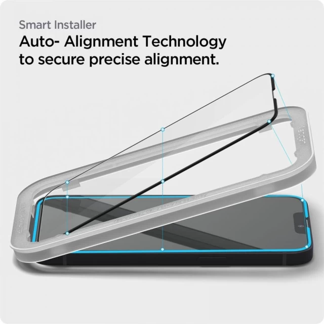 Защитное стекло Spigen для iPhone 13 | 13 Pro ALM Glass FC (2 pack) Black (AGL03387)