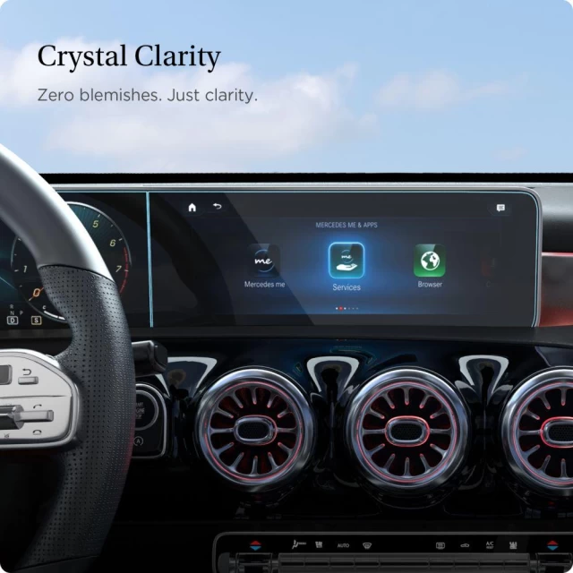 Защитное стекло Spigen для Mercedes A-Class 2021 | 2020 GLAS.tR EZ Fit Transparent (AGL03631)