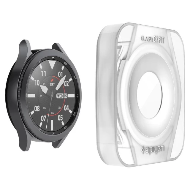 Защитное стекло Spigen для Galaxy Watch 4 Classic 46 mm GLAS.tR EZ Fit (2 pack) Transparent (AGL04023)