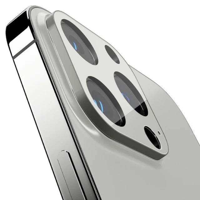 Захисне скло Spigen для камери iPhone 13 Pro | 13 Pro Max Optik TR. Protector Camera (2 pack) Silver (AGL04033)