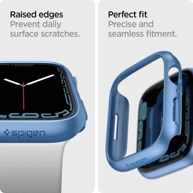 Чохол Spigen для Apple Watch 7 45 mm Thin Fit Blue (ACS04176)