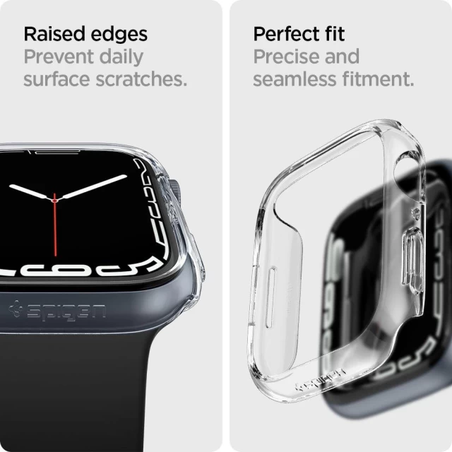 Чехол Spigen для Apple Watch 7 45 mm Thin Fit Crystal Clear (ACS04179)