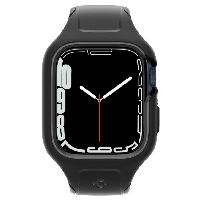 Чохол і ремінець Spigen для Apple Watch 7 45 mm Liquid Air Pro Black (ACS04182)