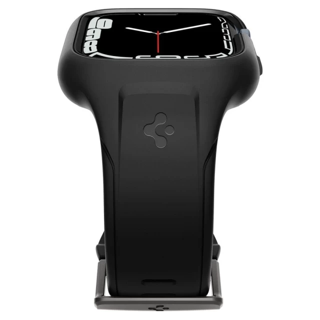 Чехол и ремешок Spigen для Apple Watch 7 45 mm Liquid Air Pro Black (ACS04182)