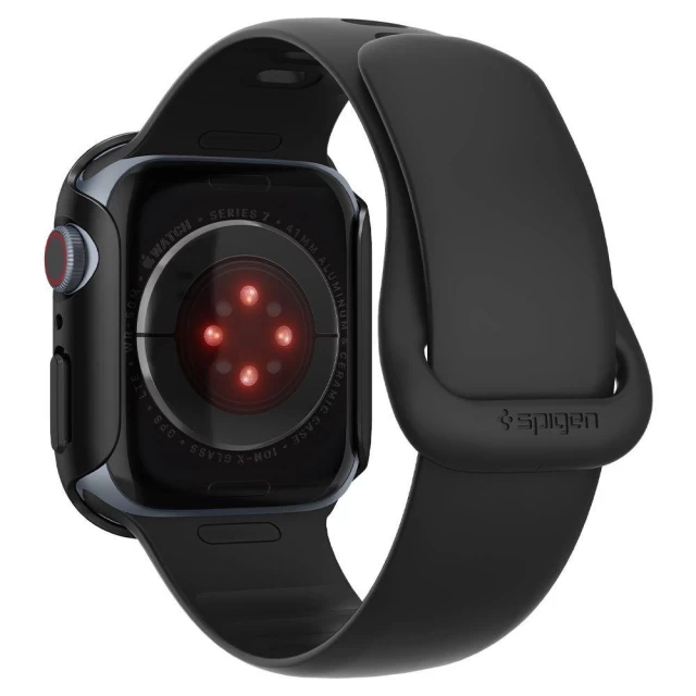 Чохол Spigen для Apple Watch 7 41 mm Thin Fit Black (ACS04184)