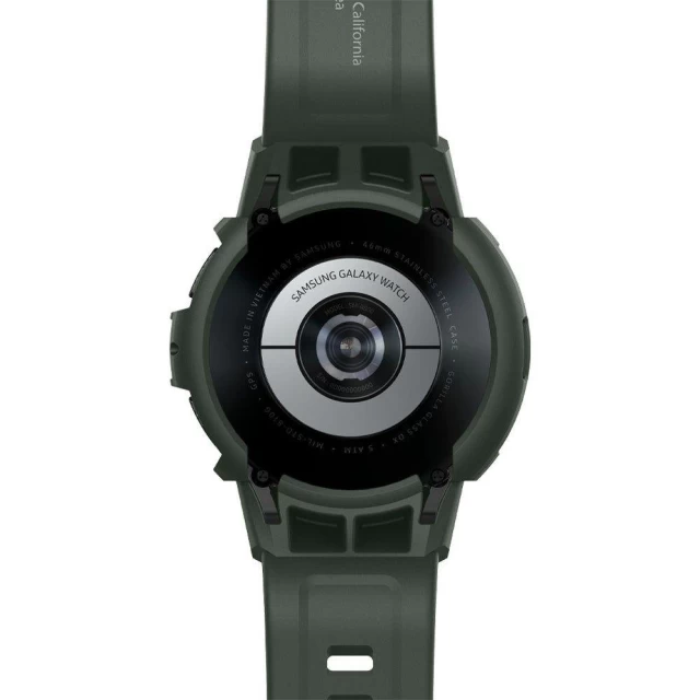 Чохол і ремінець Spigen для Galaxy Watch 4 Classic 46 mm Rugged Armor Pro 2 in 1 Military Green (ACS04326)