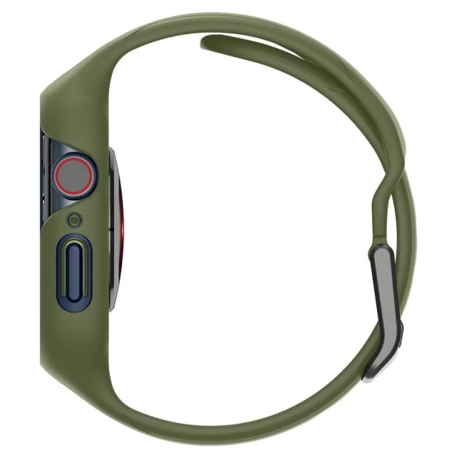 Чохол і ремінець Spigen для Apple Watch 45 mm Liquid Air Pro Moss Green (ACS04408)