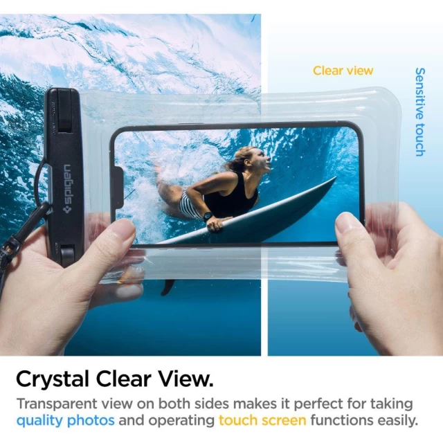 Водонепроницаемый чехол Spigen A610 Universal Waterproof (2pack) Crystal Clear (AMP04528)