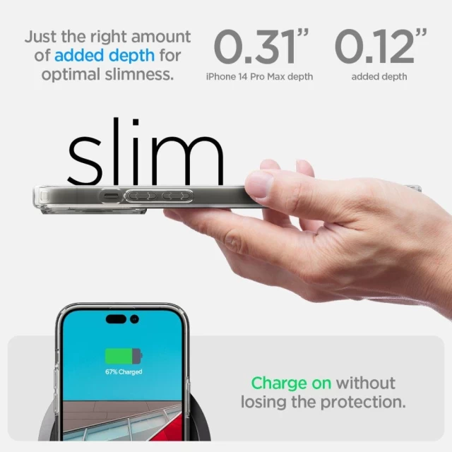 Чехол Spigen Ultra Hybrid для iPhone 14 Pro Max Transparent with MagSafe (ACS04827)