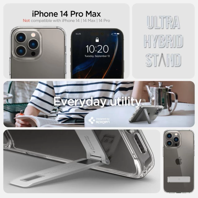 Чехол Spigen Ultra Hybrid для iPhone 14 Pro Max Crystal Clear (ACS04829)