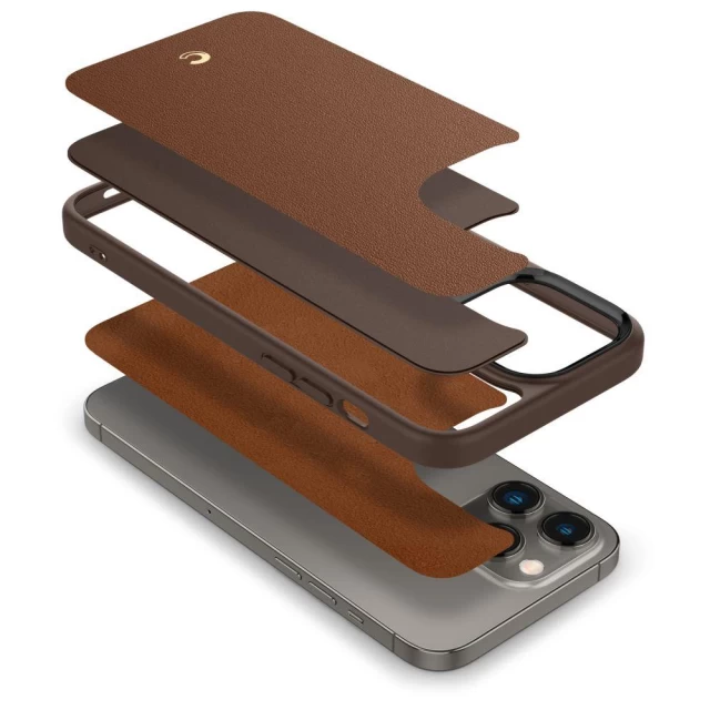 Чохол Spigen CYRILL Kajuk для iPhone 14 Pro Max Saddle Brown with MagSafe (ACS04881)