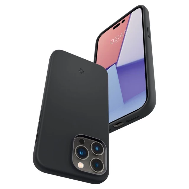 Чехол Spigen для iPhone 14 Pro Silicone Fit Black with MagSafe (ACS04991)