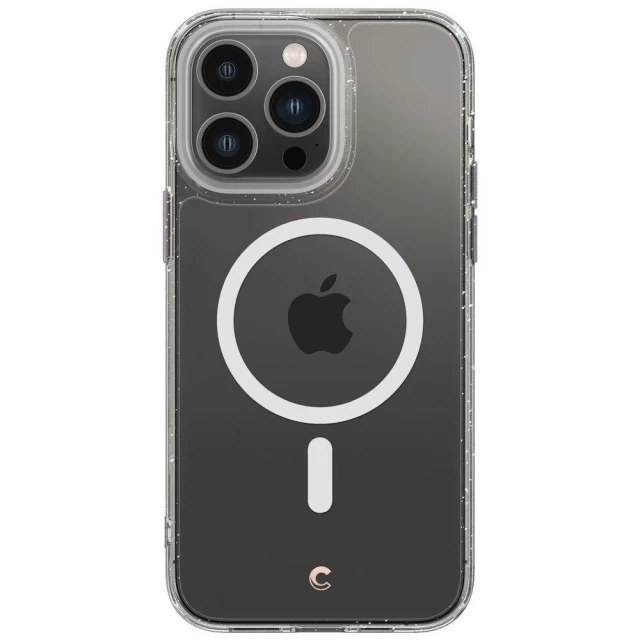Чохол і два захисних скла Spigen CYRILL Shine для iPhone 14 Pro Glitter Clear with MagSafe (ACS05020)
