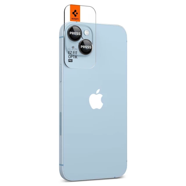 Защитное стекло Spigen для камеры iPhone 14 | 14 Plus Optik Pro Lens Protector (2 pack) Black (AGL05213)