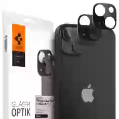 Захисне скло для камери Spigen для iPhone 14 | 14 Plus Optik.Tr Black (2 Pack) (AGL05274)