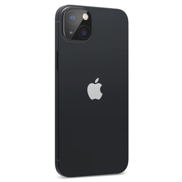 Захисне скло Spigen для камери iPhone 14 | 14 Plus Optik.Tr (2 pack) Black (AGL05274)