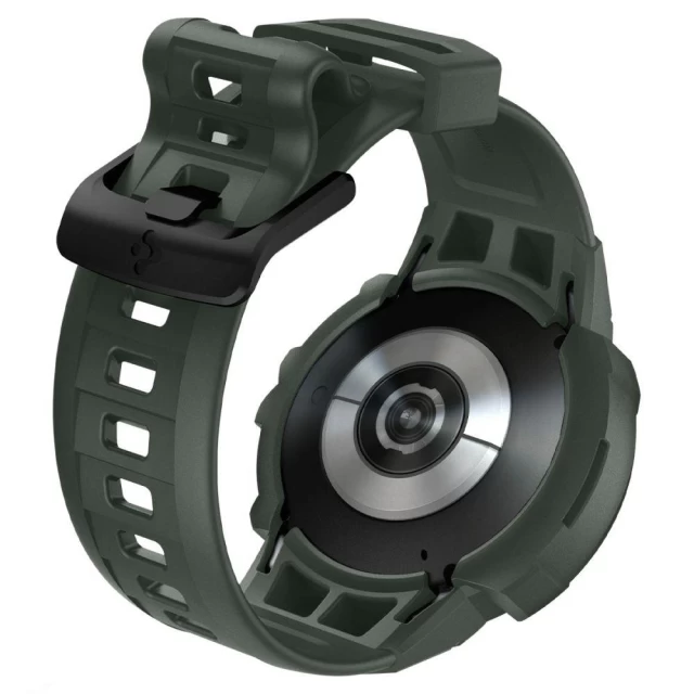 Чохол і ремінець Spigen для Galaxy Watch 4 | 5 44 mm Rugged Armor Pro Military Green (ACS05395)