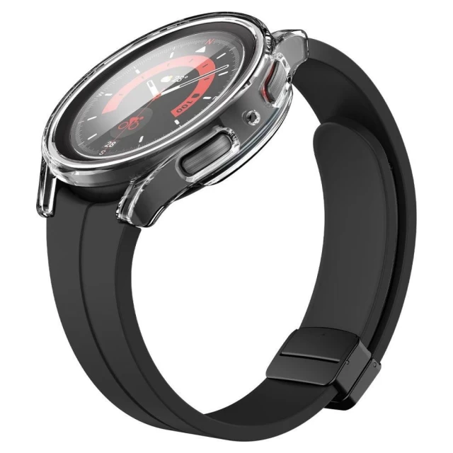 Чехол и защитное стекло Spigen для Galaxy Watch 5 Pro 45 mm Thin Fit Crystal Clear (ACS05400)