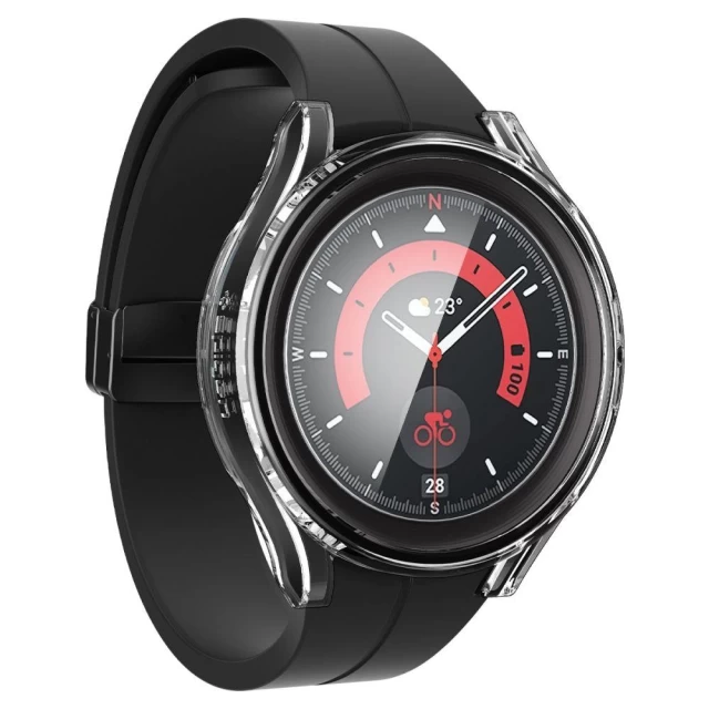 Чохол і захисне скло Spigen для Galaxy Watch 5 Pro 45 mm Thin Fit Crystal Clear (ACS05400)