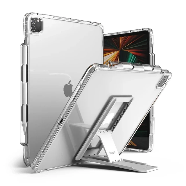 Чохол Ringke Fusion Combo + self-adhesive foldable stand для iPad Pro 12.9 2021 Transparent (FPC530R39)