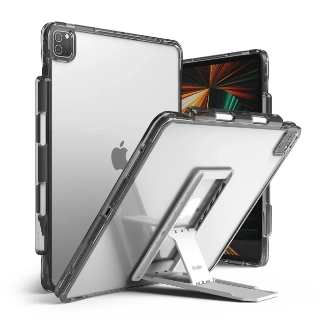 Чохол Ringke Fusion Combo + self-adhesive foldable stand для iPad Pro 12.9 2021 Gray (FPC530R40)