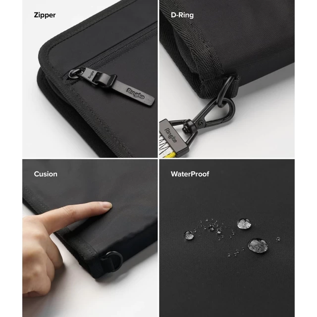 Чохол Ringke Smart Zip Pouch для iPad Pro 2021/2020/2018 5th/4th/3rd 13 Black (8809818842121)