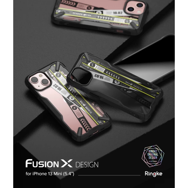 Чехол Ringke Fusion X Design Ticket Band для iPhone 13 mini Black (FXD540E43)