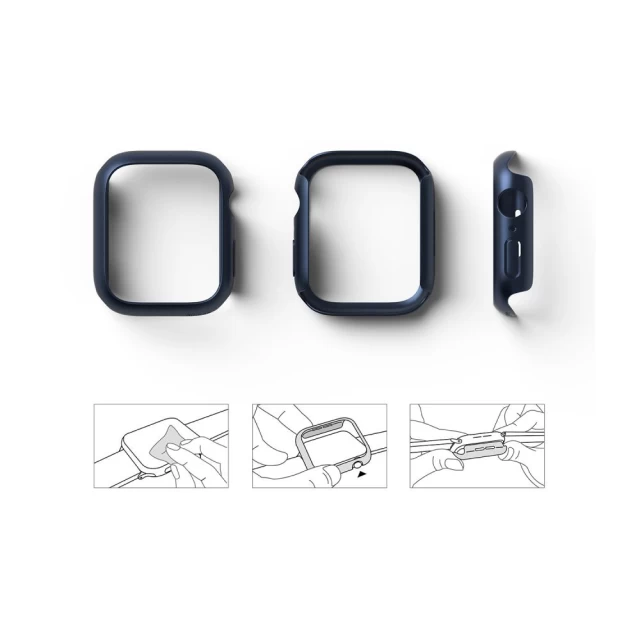 Чохол Ringke Slim для Apple Watch 45 mm Clear/Metallic Blue (S58885RS)