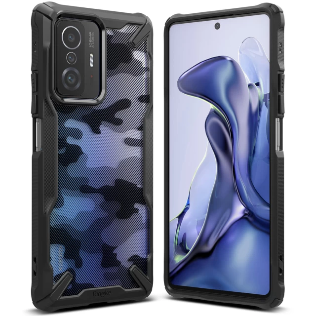 Чехол Ringke Fusion X Design Camo для Xiaomi Mi 11T Pro/Mi 11T Black (FX587E73)