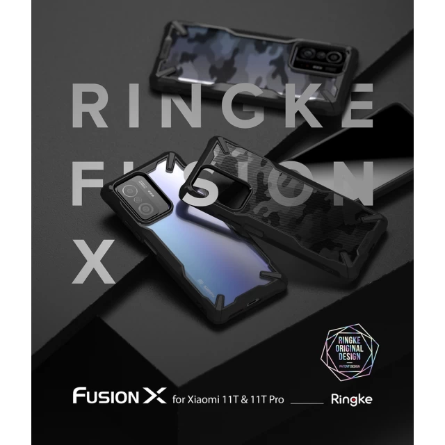 Чехол Ringke Fusion X Design Camo для Xiaomi Mi 11T Pro/Mi 11T Black (FX587E73)