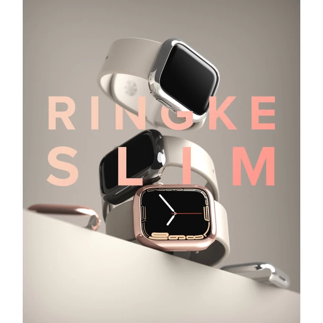 Комплект чохлів Ringke Slim для Apple Watch 41 mm Dark Chrome/Clear (2 Pack) (S58995RS)