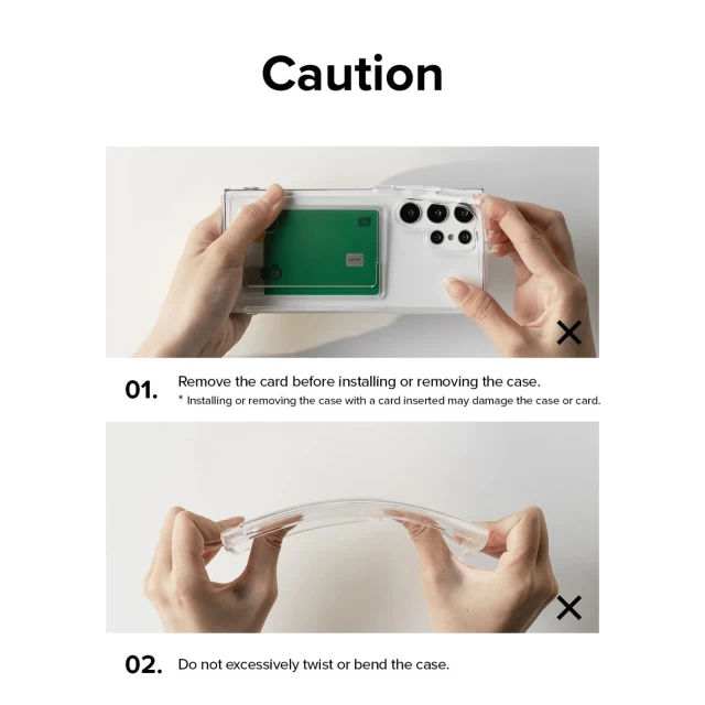 Чохол-гаманець Ringke Fusion Card для Samsung Galaxy S22 Ultra Transparent (FCD594R52)