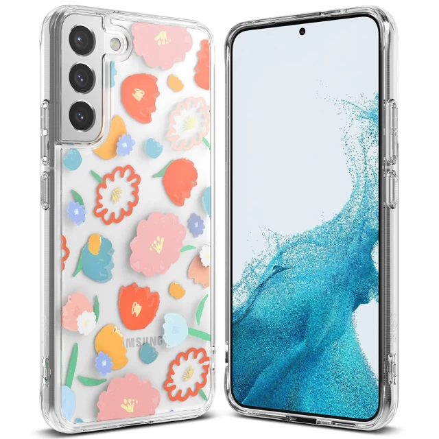 Чохол Ringke Fusion Design Floral для Samsung Galaxy S22 Plus Transparent (F593R31)