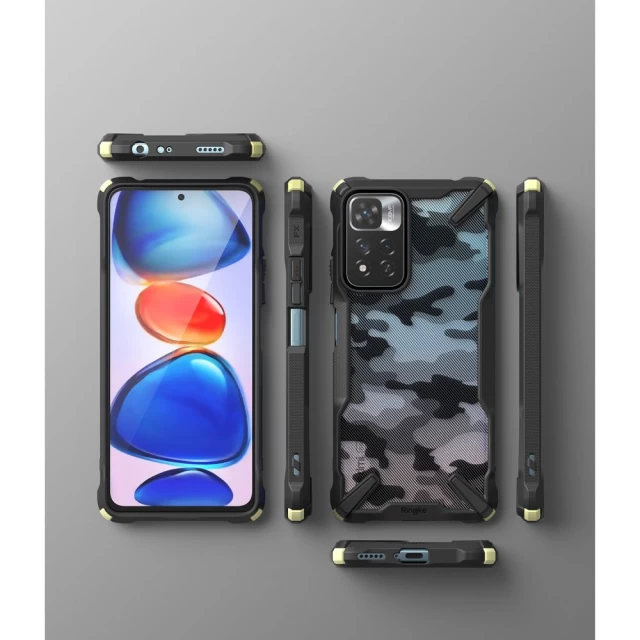 Чехол Ringke Fusion X Camo для Xiaomi Redmi Note 11 Pro Plus 5G Black (8809848204869)