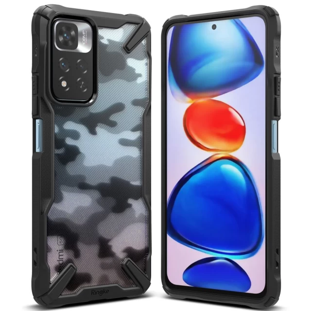 Чехол Ringke Fusion X Camo для Xiaomi Redmi Note 11 Pro Plus 5G Black (8809848204869)