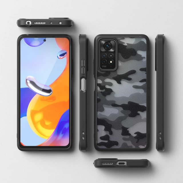 Чохол Ringke Fusion Matte Camo для Xiaomi Redmi Note 11S/Note 11 Black (FM623E73)