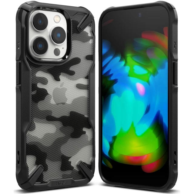 Чохол Ringke Fusion X для iPhone 14 Pro Max Camo Black (FX647E73)