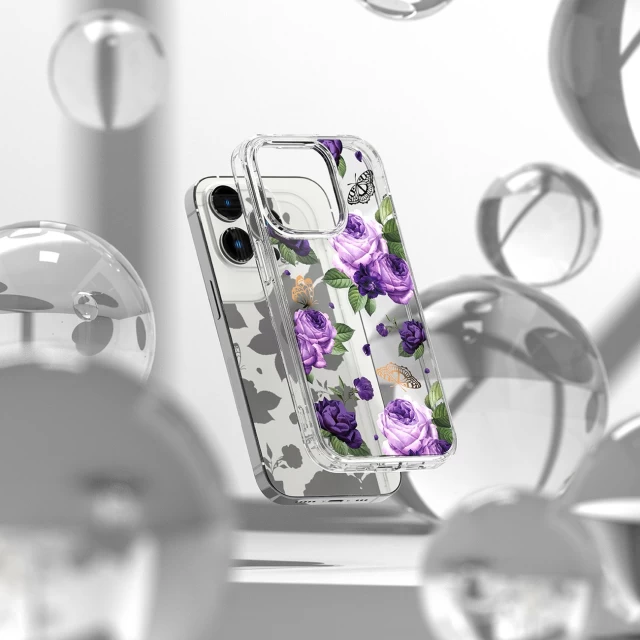 Чохол Ringke Fusion для iPhone 14 Pro Max Transparent Purple Rose (FD645E29)