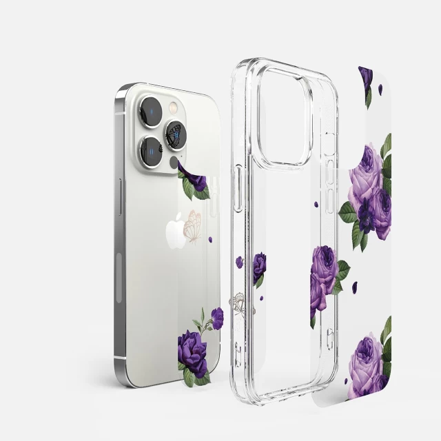 Чохол Ringke Fusion для iPhone 14 Pro Max Transparent Purple Rose (FD645E29)