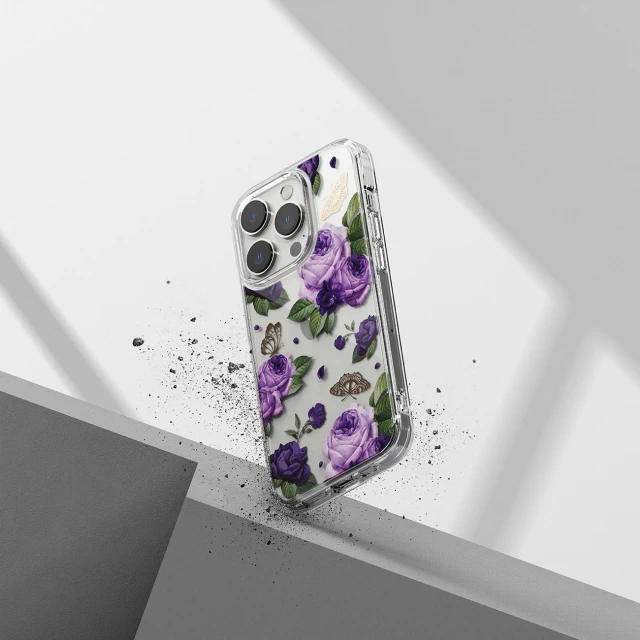 Чохол Ringke Fusion для iPhone 14 Pro Max Transparent Purple Rose (FD645E29)