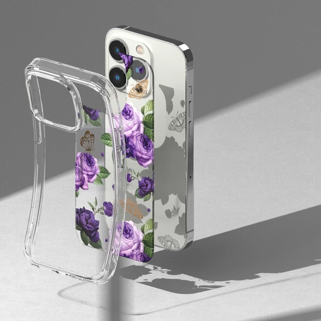 Чохол Ringke Fusion для iPhone 14 Pro Max Transparent Purple Rose (FD645E29)